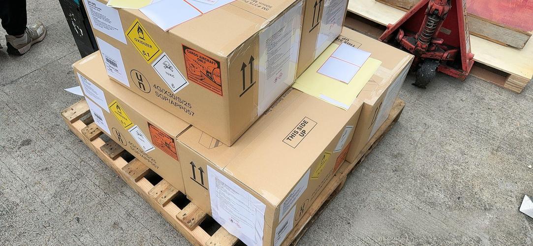 DG cargo pallet prepared for cargo aircraft only air freight
